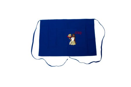 Blue Short Waffle Queen Apron