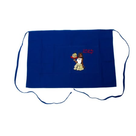 Blue Short Waffle Queen Apron