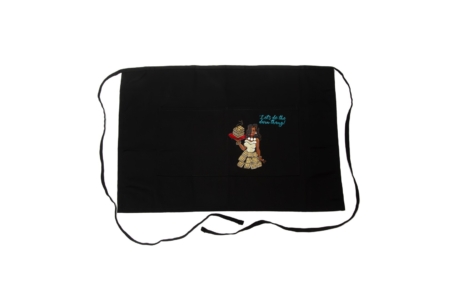 Black Short Waffle Queen Apron