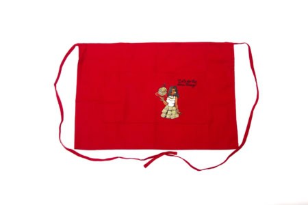 Red Short Waffle Queen Apron: RED