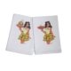 Waffle Queen Kitchen SET of Towels (Waffle Queen holding platter of Chicken and Waffles)